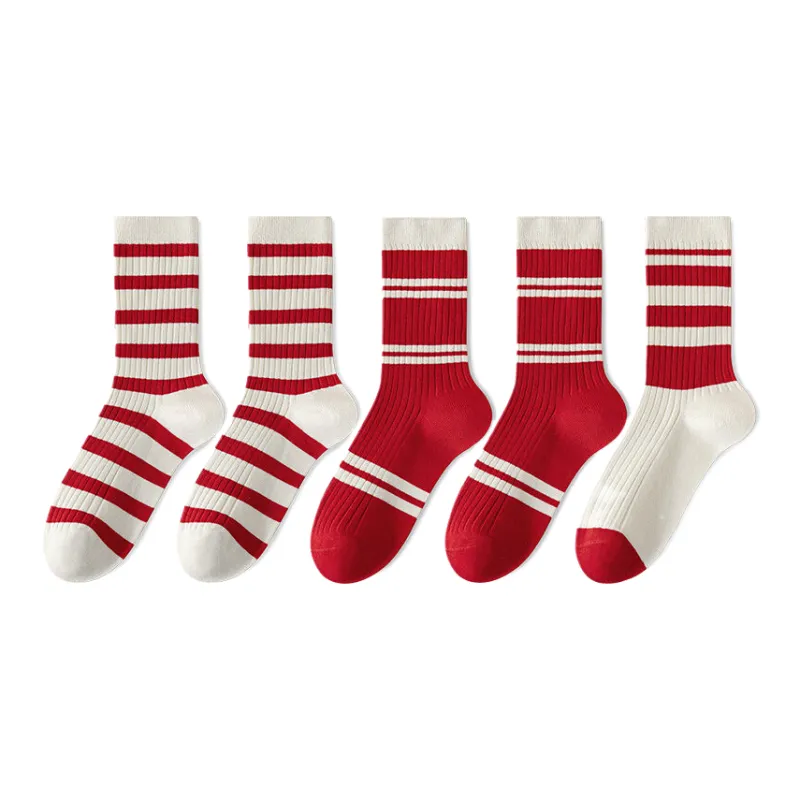 Cotton Gene Mid Calf Socks Women's 5 Pack-8
