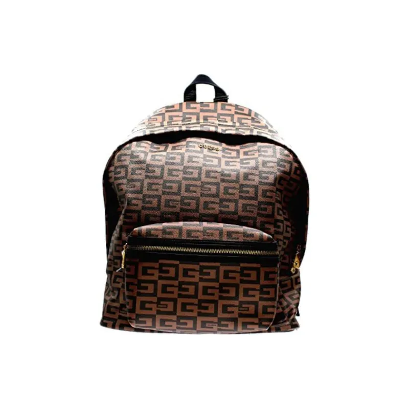 GUESS Artificial Leather Backpack Medium Size Men's Dark Brown-3