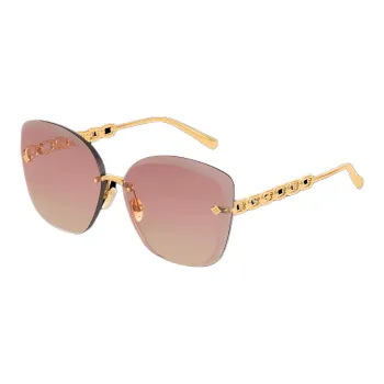 LOUIS VUITTON Metal Cat Eye Sunglasses Women's Gold