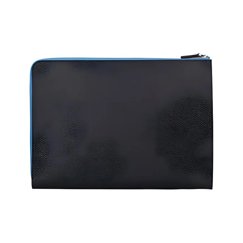 MONTBLANC Large Class Soft Leather Grain Texture Briefcases Clutches Men's Black-1