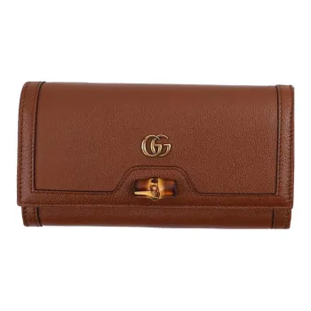 GUCCI Diana Leather Shoulder Bag Crossbody Bag Wallets Women's Black