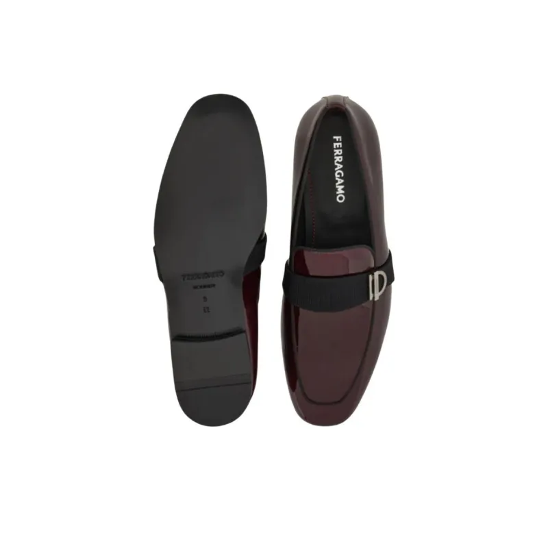 FERRAGAMO GANCINI Loafers Men's Dark Red-4