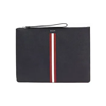 BALLY Cow Leather Clutch Men's Black