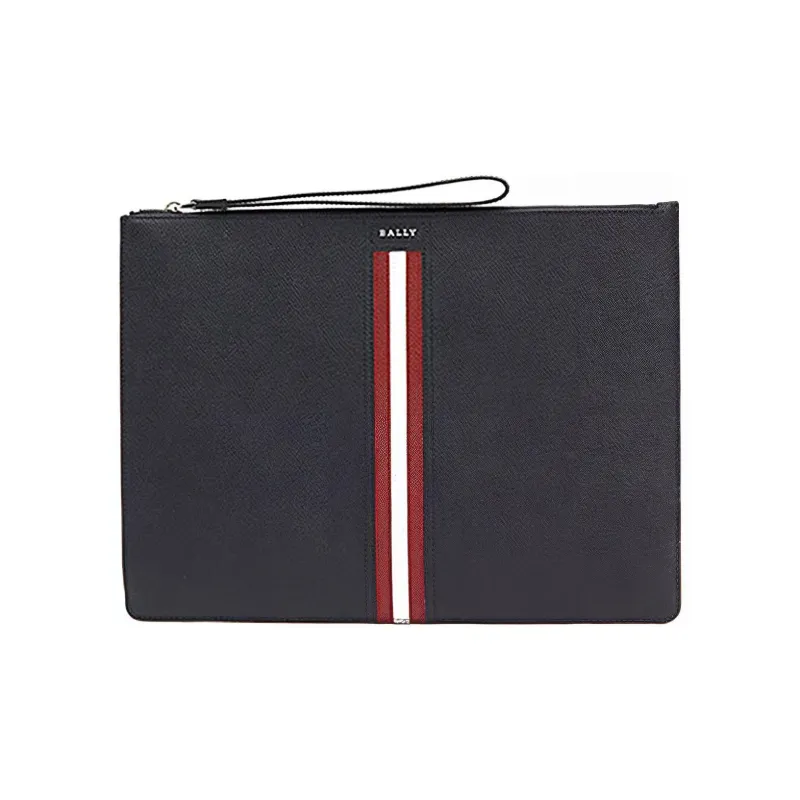 BALLY Cow Leather Clutch Men's Black-0