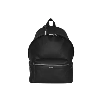 SAINT LAURENT City Leather Backpack Women's Black