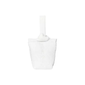 Crying Center Fabric Bucket Bag Handbag Trumpets Women's White