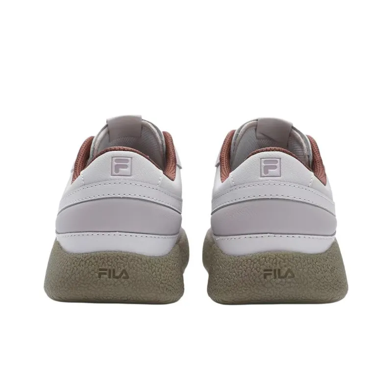 FILA PENGUIN Anti Slip Wear Resistant Low Top Skateboard Shoes Women's White Pink-3
