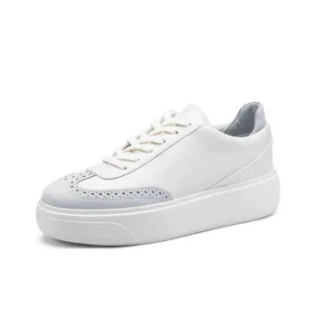 Ecco Street Stage Low Top Skateboard Shoes Women's White Blue