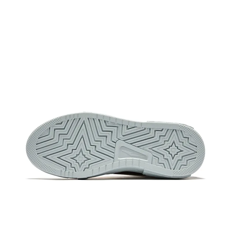 Erke Thousand Points Wear-Resistant Slip-Resistant Low-Top Skateboard Shoes Men's Microcrystal White Dark Rosewood-4