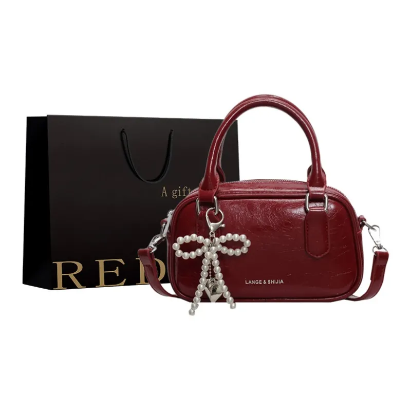 REDOO PU Shoulder Bag, Crossbody Bag, Handbag Women's Ecru/Silver/Black/Burgundy-15