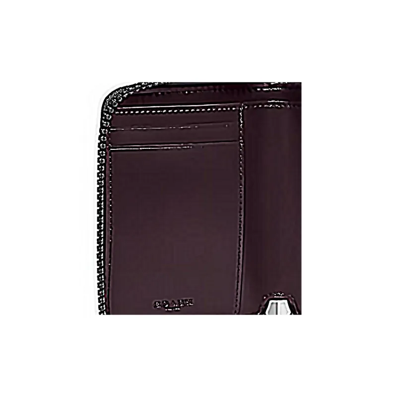 COACH Monogram Canvas With Leather Wallets Clutches Small Size Women's Black-4