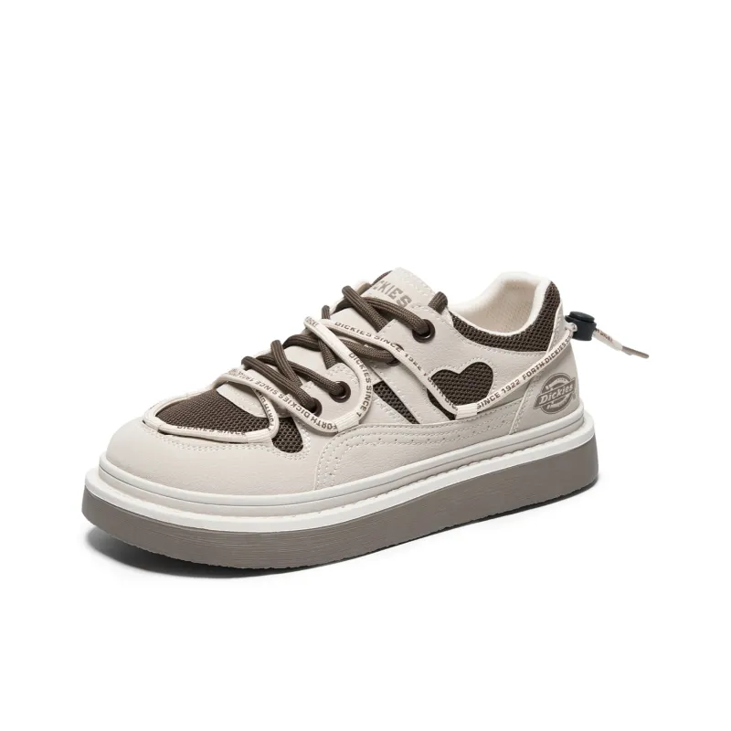 Dickies Low-Top Skateboard Shoes Women's Beige Coffee-1