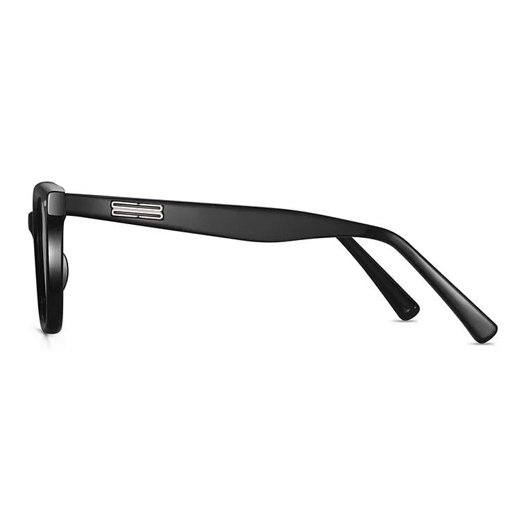 LOHO Plate Frame Square Travel UV Protection Photography Sunglasses Unisex Black Milk Tea Camel-2