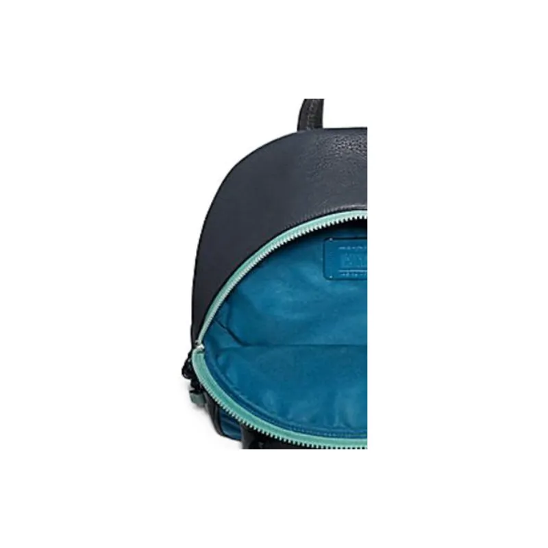 COACH Charlie Nylon And Leather Backpack Medium Size Unisex Blue-2