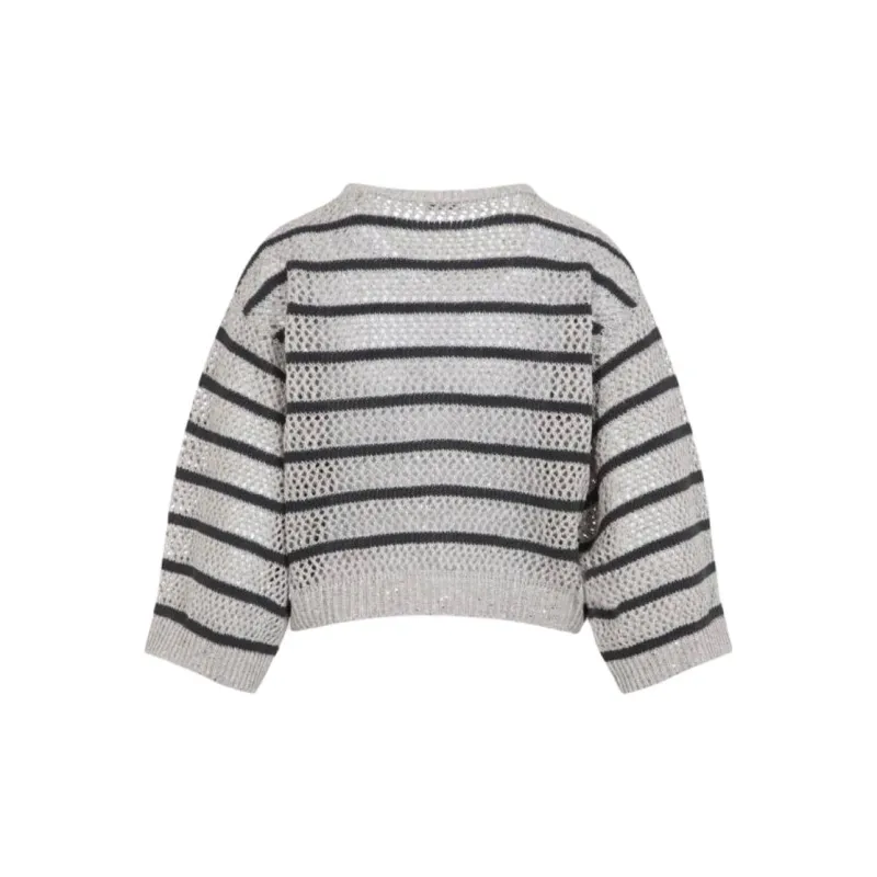 Brunello Cucinelli Striped Knit Jumper-1