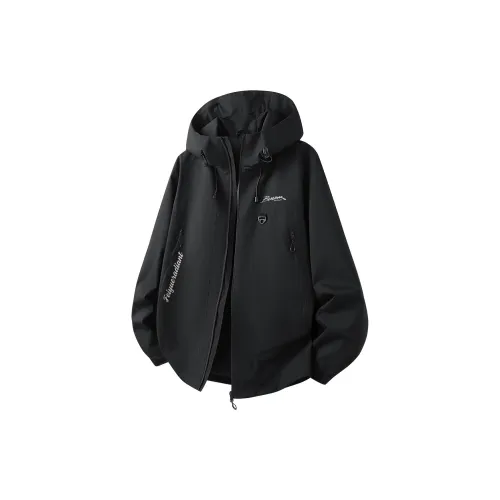 Feiyue Water Resistant Windproof Warm Cold Resistant Windbreaker Jacket Unisex Black