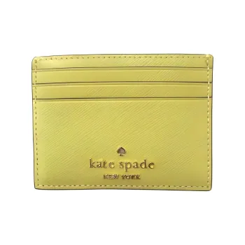 Kate Spade Leather Card Holder Women's Yellow
