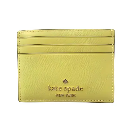 Kate Spade Leather Card Holder Women's Yellow