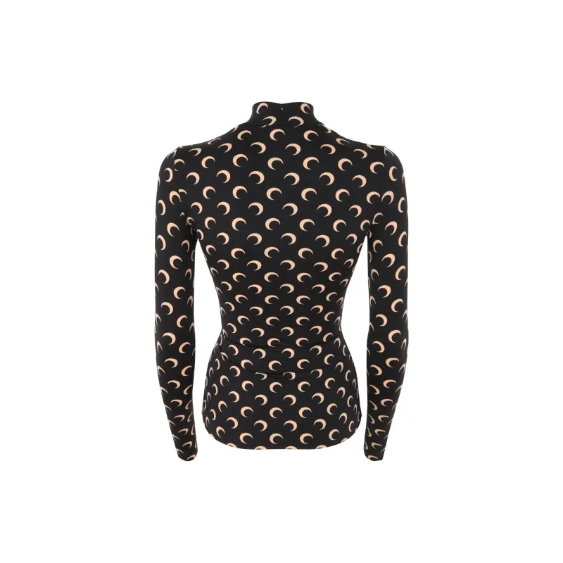 Marine Serre T-Shirts Women's Black-1