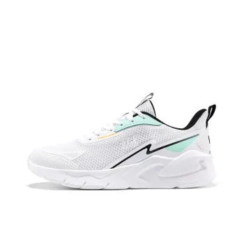 361° Cushioned Wear Resistant Breathable Low Top Casual Running Shoes Men's White Green