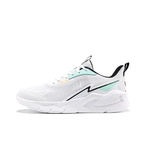 361° Cushioned Wear Resistant Breathable Low Top Casual Running Shoes Men's White Green