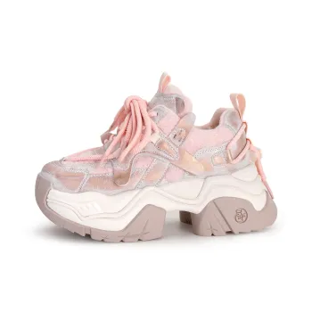 FAICCIA Running Outdoor Mountaineering Cushioning Height Increasing Lightweight Low Top Chunky Sneakers Women's