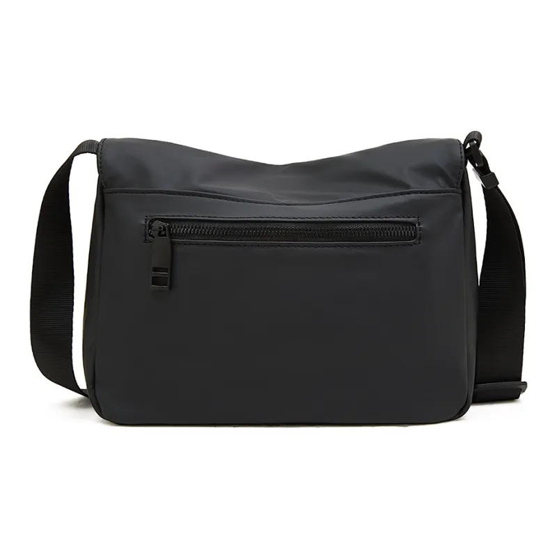Old Man's Head Fabric Messenger Bag Shoulder Bag Men's Black-4