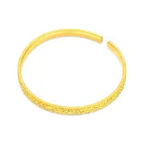 Sterling Silver Eternal Gold Bangle