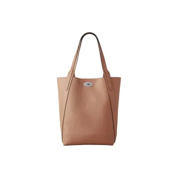 Mulberry Calfskin & Brass & Suede Tote Bag, Shopping Bag, Handbag, Shoulder Bag Women's Yellow