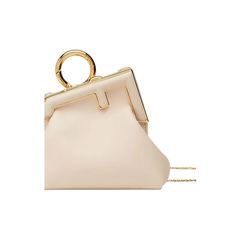 FENDI Fendi First Sheepskin Earphone Case Shoulder Bag Crossbody Bag Extra Mini Women's Pink-4