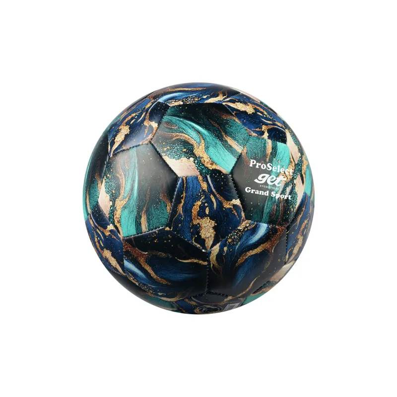 ProSelect Size 5 Soccer PU Machine Stitched Soccer Ball Unisex Gilded Blue-2