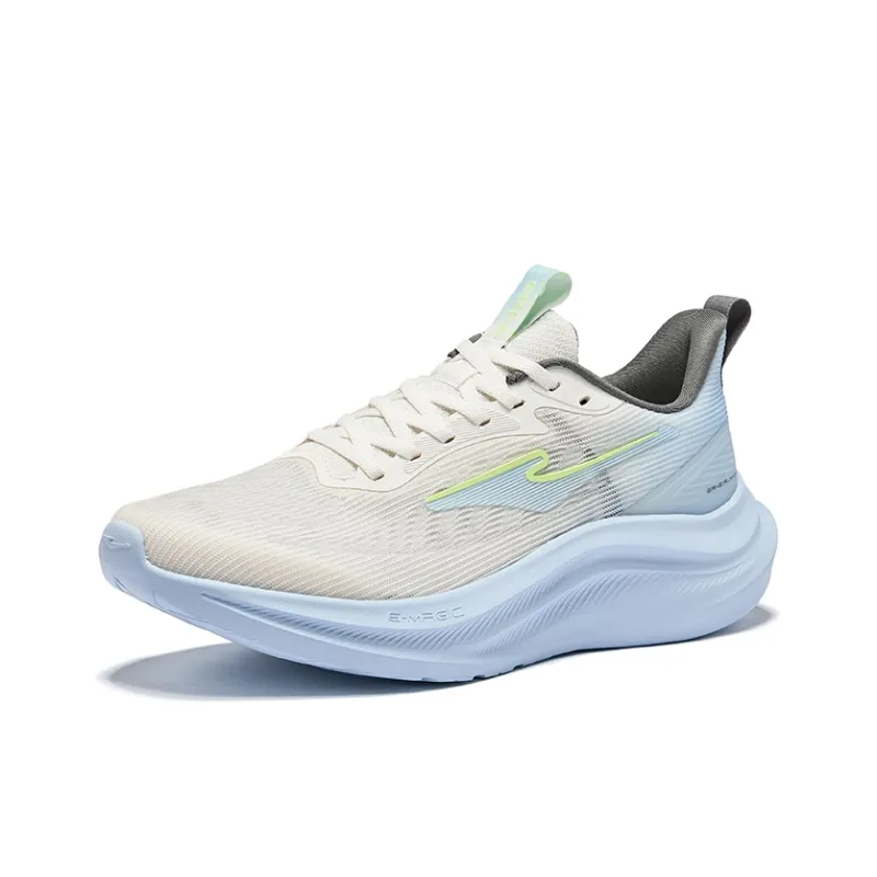 Erke Cushioning Lightweight Breathable Low-Top Running Shoes Men's Microcrystal White Light Oxygen Blue-2