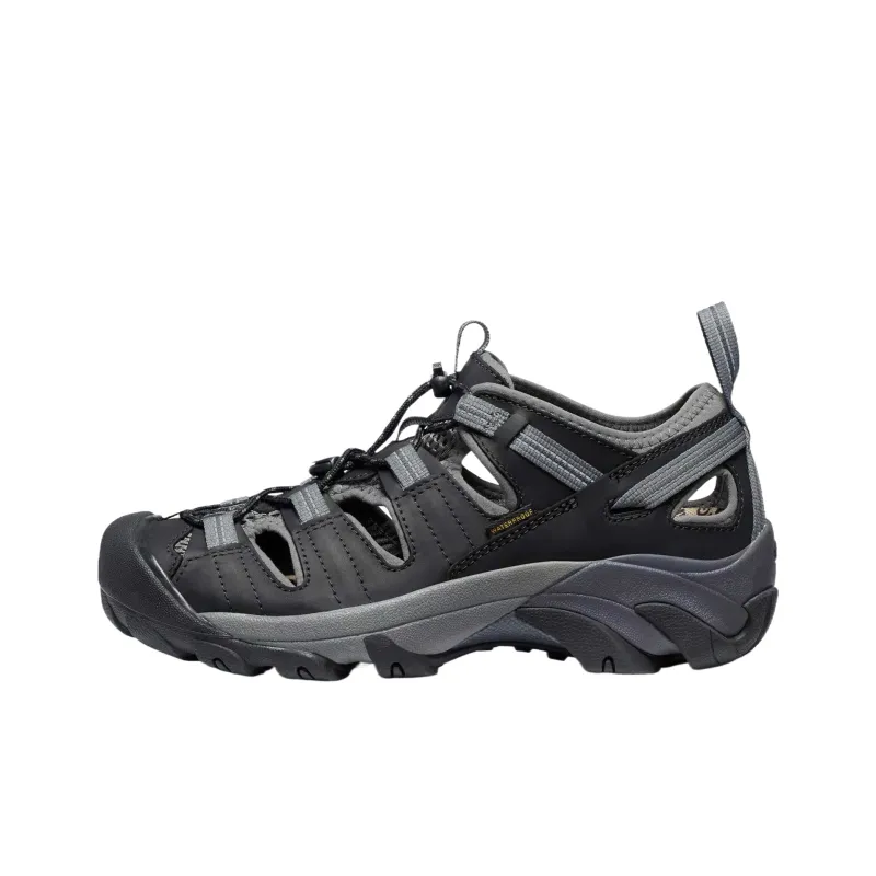 KEEN Cushioning Slip Resistant Low Top Hiking Shoes Men's Black Gray-0
