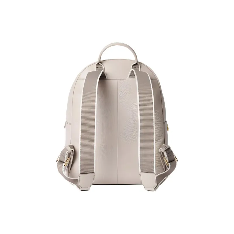 Ecco Cow Leather Backpack Medium Size Women's Taupe-2