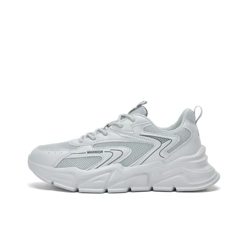 Warrior Breathable Height Increasing Wear Resistant Low Top Chunky Sneakers Men's Gray