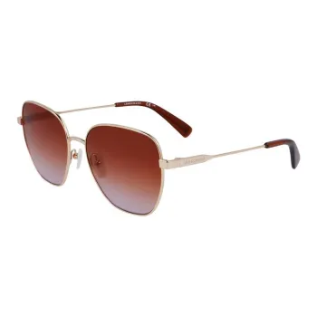 LONGCHAMP Irregular Shape Sunglasses Women's Gold