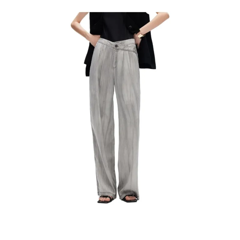 ONLY Casual Pants Women's HE2 Carne Dark Gray Tie Dye-2