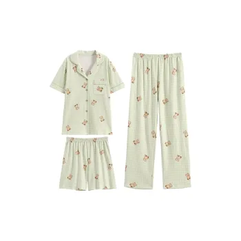 Xiang Ning Pai Pajama Set Women's Pea Green