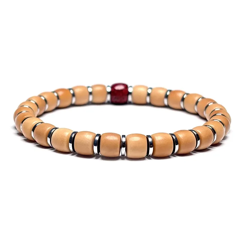 MOUNTAINS AND MANS Bodhi Root New Chinese Style Good Luck Beaded Bracelet Unisex-7