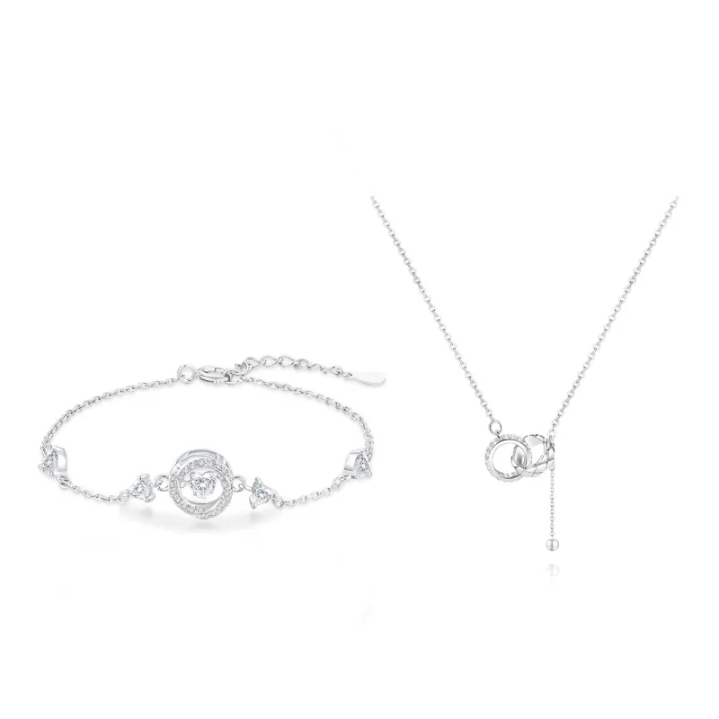 FORCHI Zircon Bracelets Women's Couple's Sweet Style Box-10