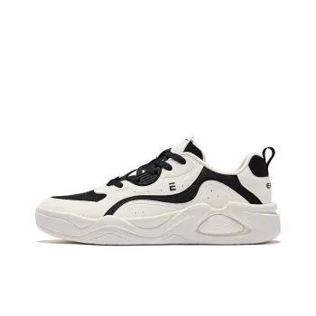 Erke Cloud Book Wear Resistant Slip Resistant Low Top Skateboard Shoes Men's Jet Black Microcrystal White