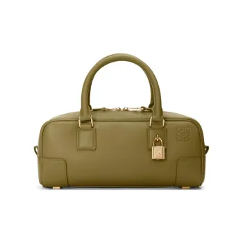 LOEWE Amazona Napa Calf Leather Shoulder Bag, Crossbody Bag, Handbag Regular Women's Olive Green