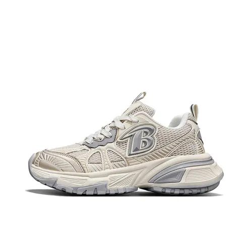 NFL Baltimore Ravens Height Increasing Wear Resistant Breathable Slip Resistant Low Top Chunky Sneakers Unisex Beige