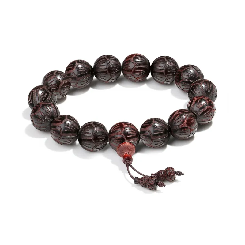 PUTUOSHANWENCHUANG Rosewood Bracelets Unisex-1