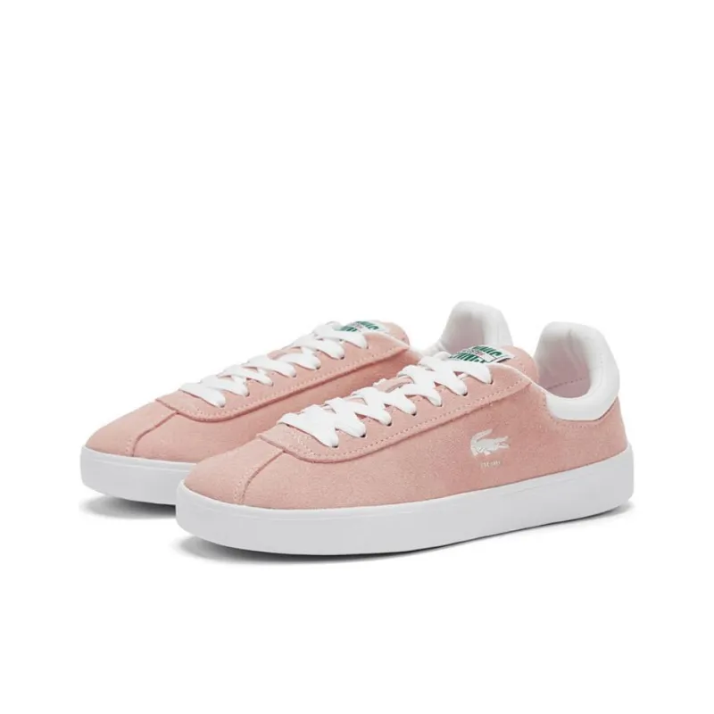 LACOSTE Low Top Skateboard Shoes Women's Pink White-2