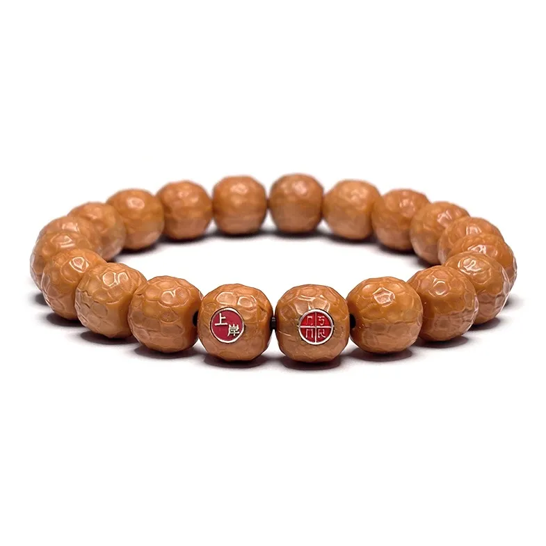 MOUNTAINS AND MANS Monkey Head Walnut New Chinese Style Prosperity And Good Luck Beaded Bracelet Unisex-3