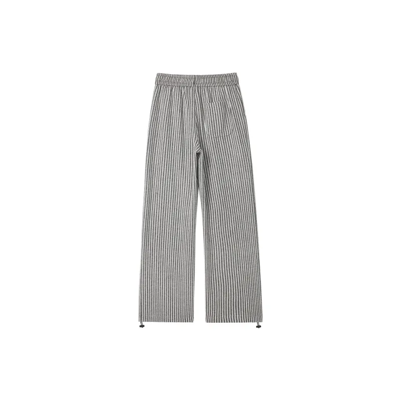 Mimx Homme Casual Pants Unisex Black White Stripes-10