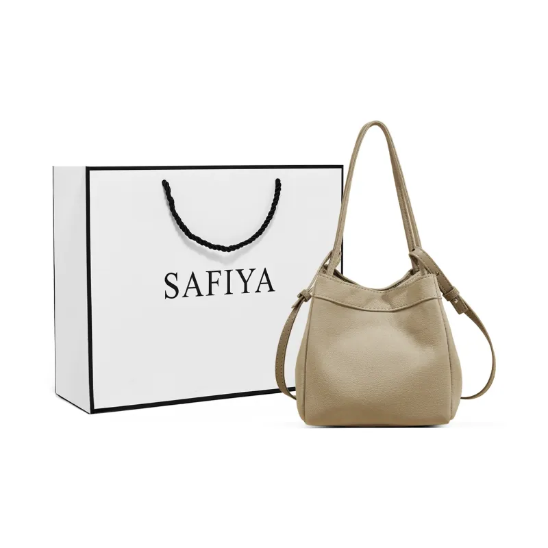 Safiya Cow Leather With Synthetic Leather Handbag Trumpets Women's Multicolor-8