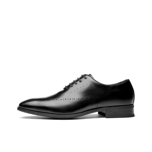 Kaltendin Classic Design Vintage Style Low-Top Lace-Up Fashion Trend Casual Dress Shoes Men's