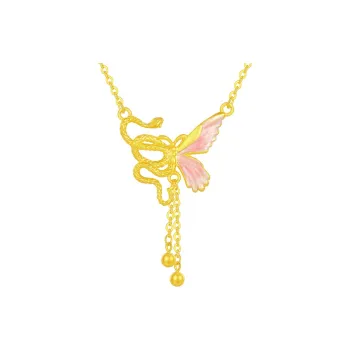 LIU GUI FU JEWELRY 999 Fine Silver Good Luck Necklace Women's